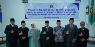 Pelantikan 4 Wakil Rektor Baru UNHASY, Jumat (26/05/2023)