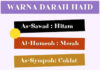 ilustrasi warna darah haid