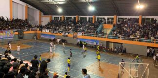Partai final antara Tebuireng dan Tambak Beras di Bupati Cup Futsal Competition 2023