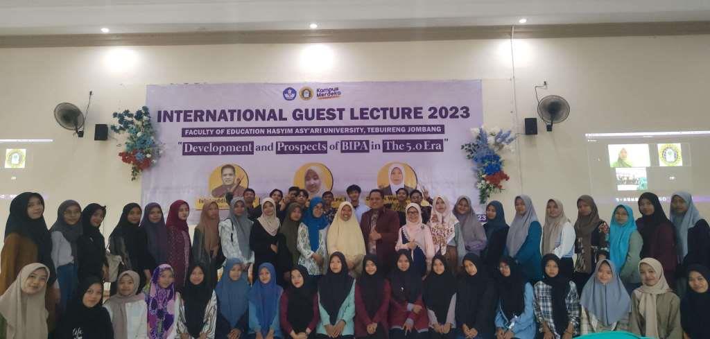 Fakultas Ilmu Pendidikan (FIP) Universitas Hasyim Asy’ari (Unhasy) menggelar seminar Internasional Guest Lecture 2023 di Gedung A, Aula Lt. 3 Unhasy Tebuireng, Jombang, Rabu (22/11/2023).