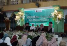 Muhammad Dzannuroin Aldivano, atau yang akrab disapa Gus Ivan saat menyampaikan sambutan di silaturahmi wali santri Pondok Putri Pesantren Tebuireng, Rabu (2/7/2025). Foto: Ifa