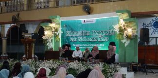 Muhammad Dzannuroin Aldivano, atau yang akrab disapa Gus Ivan saat menyampaikan sambutan di silaturahmi wali santri Pondok Putri Pesantren Tebuireng, Rabu (2/7/2025). Foto: Ifa