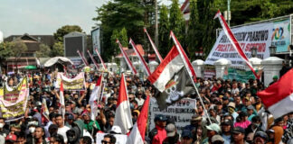 Unjuk rasa di Pati. Foto: ANTARA/Aji Styawan